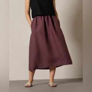 NWT Menique Linen Maxi Skirt with Pockets Sophia Size XS